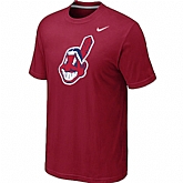 Cleveland Indians Heathered Nike Red Blended T-Shirt,baseball caps,new era cap wholesale,wholesale hats