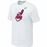 Cleveland Indians Heathered Nike White Blended T-Shirt,baseball caps,new era cap wholesale,wholesale hats