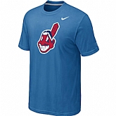 Cleveland Indians Heathered Nike light Blue Blended T-Shirt,baseball caps,new era cap wholesale,wholesale hats
