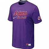 Cleveland Indians Purple Nike Short Sleeve Practice T-Shirt,baseball caps,new era cap wholesale,wholesale hats