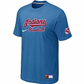 Cleveland Indians light Blue Nike Short Sleeve Practice T-Shirt,baseball caps,new era cap wholesale,wholesale hats