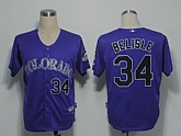 Colorado Rockies #34 Belisle Purple Cool Base Jerseys,baseball caps,new era cap wholesale,wholesale hats