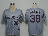 Colorado Rockies #38 Jimenez Grey Cool Base Jerseys,baseball caps,new era cap wholesale,wholesale hats