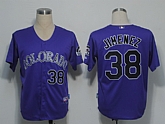 Colorado Rockies #38 Jimenez Purple Cool Base Jerseys,baseball caps,new era cap wholesale,wholesale hats