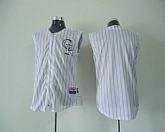 Colorado Rockies blank white Authentic Cool Base without sleeves Jerseys,baseball caps,new era cap wholesale,wholesale hats