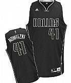 Dallas Mavericks #41 Dirk Nowitzki All Black With White Swingman Jerseys,baseball caps,new era cap wholesale,wholesale hats