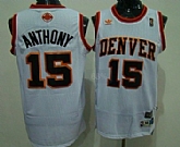 Denver Nuggets #15 Carmelo Anthony White Swingman Throwback Jerseys,baseball caps,new era cap wholesale,wholesale hats