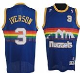 Denver Nuggets #3 Allen Iverson Soul Swingman Stitched Blue Rainbow Throwback Jerseys,baseball caps,new era cap wholesale,wholesale hats