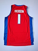 Detroit Pistons #1 Iverson Red Swingman Jerseys,baseball caps,new era cap wholesale,wholesale hats