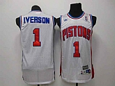Detroit Pistons #1 Iverson White Swingman Jerseys,baseball caps,new era cap wholesale,wholesale hats