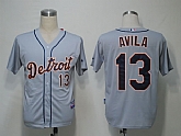 Detroit Tigers #13 Avila Grey Jerseys,baseball caps,new era cap wholesale,wholesale hats