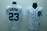 Detroit Tigers #23 GIBSON White Jerseys,baseball caps,new era cap wholesale,wholesale hats