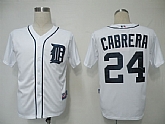 Detroit Tigers #24 Cabrera White Jerseys,baseball caps,new era cap wholesale,wholesale hats