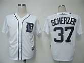 Detroit Tigers #37 Scherzer White Jerseys,baseball caps,new era cap wholesale,wholesale hats