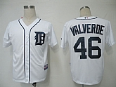 Detroit Tigers #46 Valverde White Jerseys,baseball caps,new era cap wholesale,wholesale hats