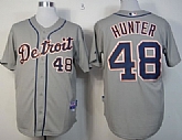 Detroit Tigers #48 Torii Hunter Gray Jerseys,baseball caps,new era cap wholesale,wholesale hats