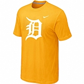 Detroit Tigers Heathered Yellow Nike Blended T-Shirt,baseball caps,new era cap wholesale,wholesale hats