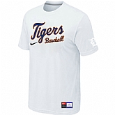 Detroit Tigers White Nike Short Sleeve Practice T-Shirt,baseball caps,new era cap wholesale,wholesale hats