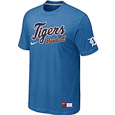 Detroit Tigers light Blue Nike Short Sleeve Practice T-Shirt,baseball caps,new era cap wholesale,wholesale hats