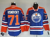 Edmonton Oilers #71 VISNOVSKY blue Jerseys,baseball caps,new era cap wholesale,wholesale hats