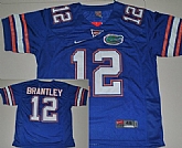 Florida Gators #12 John Brantley Blue NCAA Jerseys,baseball caps,new era cap wholesale,wholesale hats