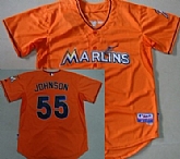 Florida Marlins #55 Josh Jonhson 2012 New Orange Jerseys,baseball caps,new era cap wholesale,wholesale hats