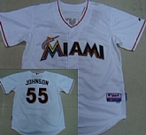 Florida Marlins #55 Josh Jonhson 2012 New White Jerseys,baseball caps,new era cap wholesale,wholesale hats