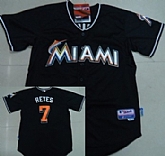 Florida Marlins #7 Jose Reyes 2012 New Black Jerseys,baseball caps,new era cap wholesale,wholesale hats