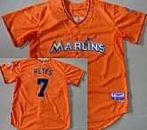 Florida Marlins #7 Jose Reyes 2012 New Orange Jerseys,baseball caps,new era cap wholesale,wholesale hats