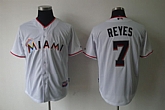 Florida Marlins #7 Reyes White Jerseys,baseball caps,new era cap wholesale,wholesale hats