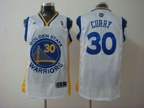 Golden State Warriors #30 Curry White Jerseys