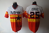 Houston Astros #25 Cruz White-Orange Jerseys,baseball caps,new era cap wholesale,wholesale hats