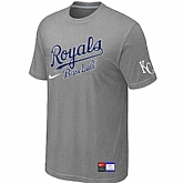 Kansas City Royals L.Grey Nike Short Sleeve Practice T-Shirt,baseball caps,new era cap wholesale,wholesale hats