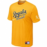 Kansas City Royals Yellow Nike Short Sleeve Practice T-Shirt,baseball caps,new era cap wholesale,wholesale hats