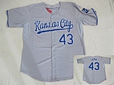 Kansas Royals #43 Crow Grey Jerseys,baseball caps,new era cap wholesale,wholesale hats