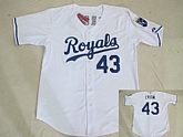 Kansas Royals #43 Crow White Jerseys,baseball caps,new era cap wholesale,wholesale hats