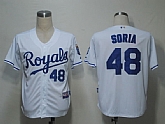 Kansas Royals #48 Soria White Cool Base Jerseys,baseball caps,new era cap wholesale,wholesale hats