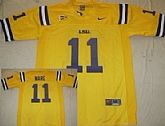 LSU Tigers #11 Spencer Ware Yellow NCAA Jerseys,baseball caps,new era cap wholesale,wholesale hats