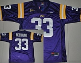 LSU Tigers #33 Odell Beckham Purple NCAA Jerseys,baseball caps,new era cap wholesale,wholesale hats