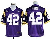 LSU Tigers #42 Michael Ford Purple NCAA Jerseys,baseball caps,new era cap wholesale,wholesale hats