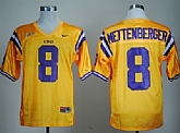 LSU Tigers #8 Zach Mettenberger Yellow NCAA Jerseys,baseball caps,new era cap wholesale,wholesale hats