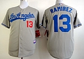Los Angeles Dodgers #13 Hanley Ramirez Gray Jerseys,baseball caps,new era cap wholesale,wholesale hats