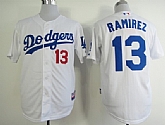 Los Angeles Dodgers #13 Hanley Ramirez White Jerseys,baseball caps,new era cap wholesale,wholesale hats