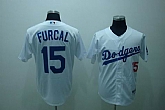 Los Angeles Dodgers #15 Rafael Furcal White Jerseys,baseball caps,new era cap wholesale,wholesale hats