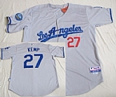 Los Angeles Dodgers #27 Matt Kemp Gray 50TH Jerseys,baseball caps,new era cap wholesale,wholesale hats