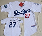 Los Angeles Dodgers #27 Matt Kemp White 50TH Jerseys,baseball caps,new era cap wholesale,wholesale hats