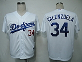 Los Angeles Dodgers #34 Valenzuela White Jerseys,baseball caps,new era cap wholesale,wholesale hats