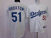 Los Angeles Dodgers #51 Authentic Broxton Home Cool Base Jerseys,baseball caps,new era cap wholesale,wholesale hats