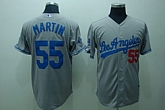 Los Angeles Dodgers #55 Russell Martin GRAY Jerseys,baseball caps,new era cap wholesale,wholesale hats