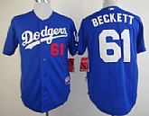 Los Angeles Dodgers #61 Josh Beckett Blue Jesey,baseball caps,new era cap wholesale,wholesale hats
